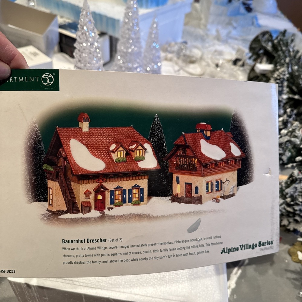 Dept. 56 Alpine  2002 Bauernhof Drescher #56229 Barn & Farmhouse Read